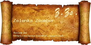 Zelenka Zsombor névjegykártya