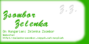 zsombor zelenka business card